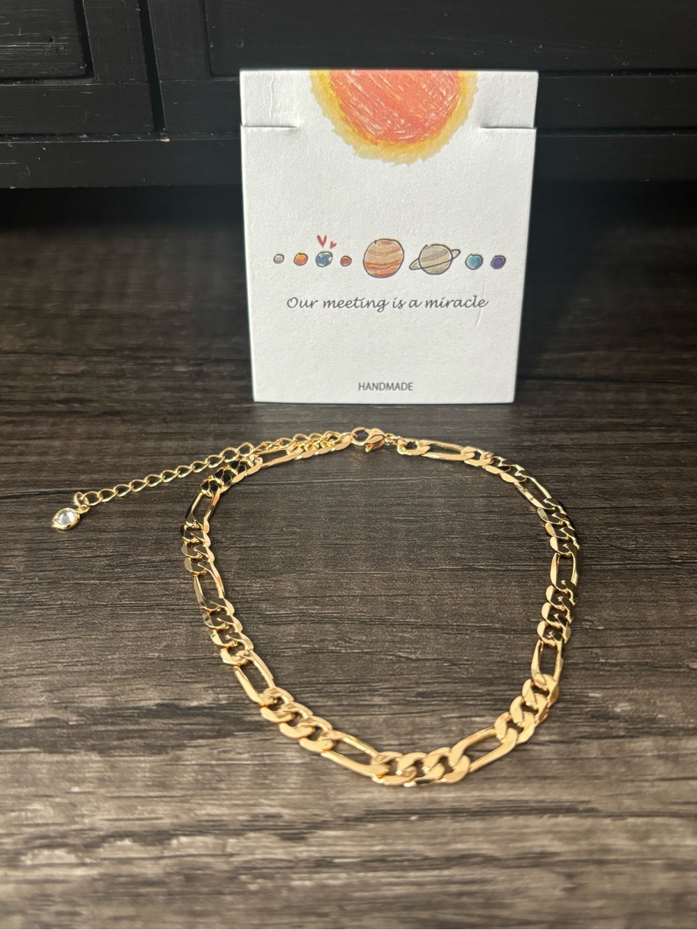 Gold Toned Adjustable Chain Bracelet